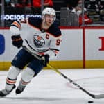 connor mcdavid playing hockey during an nhl game