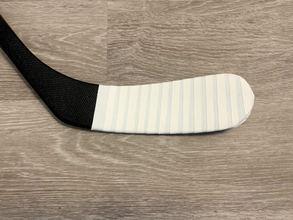 the sock tape job on a hockey stick