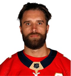 NHL player Aaron Ekblad face shot for the Florida Panthers